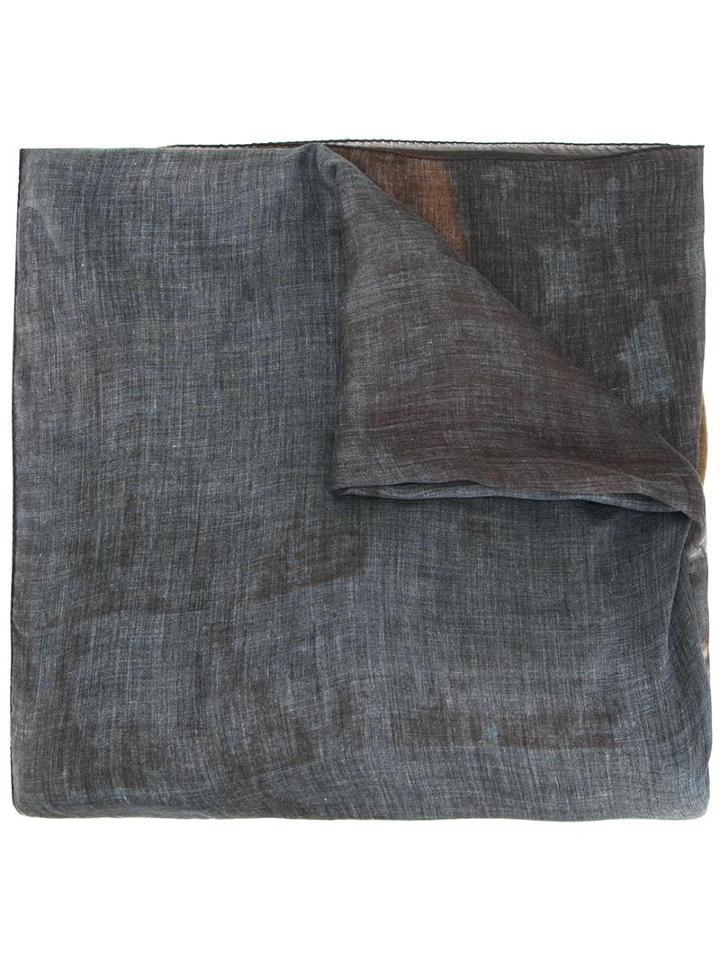 Rundholz Printed Dégradé Scarf, Women's, Brown, Cashmere/merino/raccoon Dog