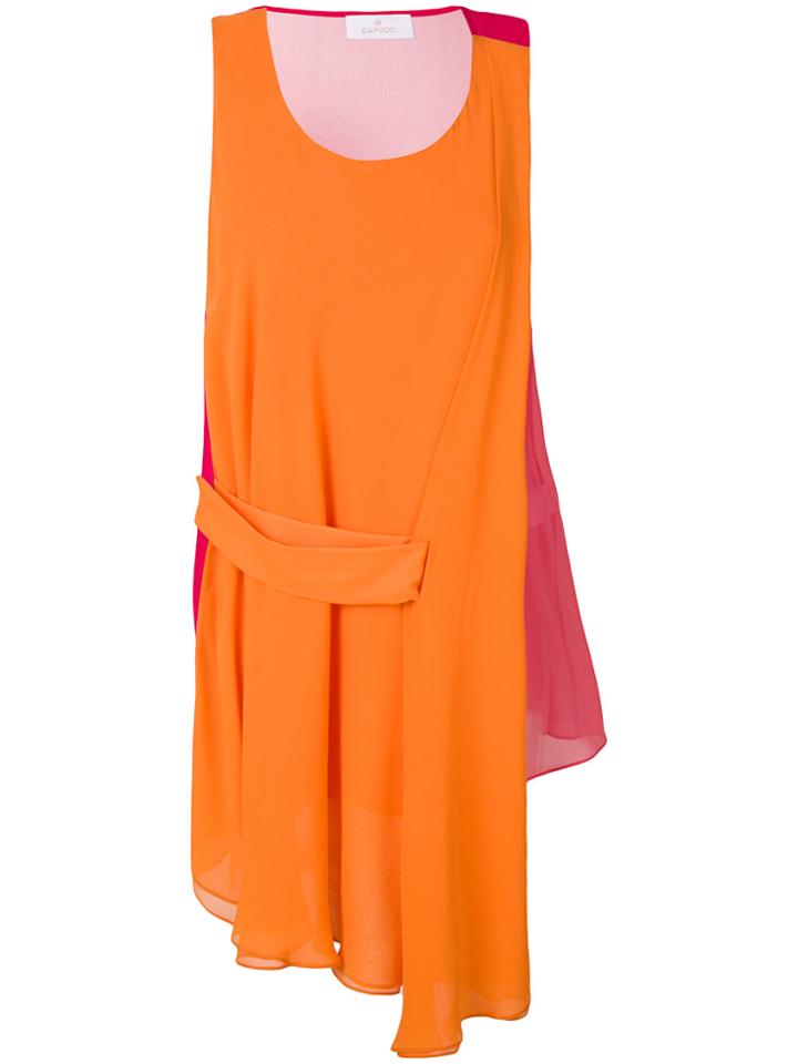 Capucci Draped Vest Top - Pink & Purple