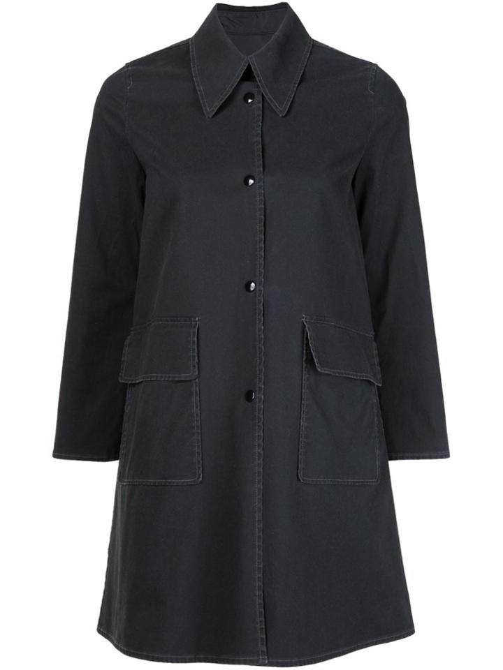 Mm6 Maison Margiela Single Breasted Coat - Black