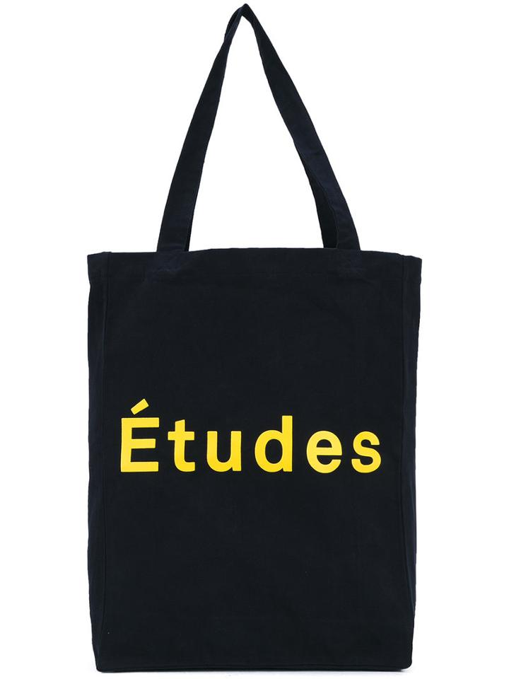 Études - Logo Tote Bag - Unisex - Cotton - One Size, Blue, Cotton