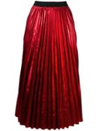P.a.r.o.s.h. Pleated Midi Skirt - Red