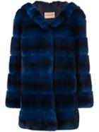 Yves Salomon Oversized Quilted Coat - Blue