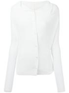 Issey Miyake Cauliflower Wide Collar Cardigan, Women's, White, Polyester