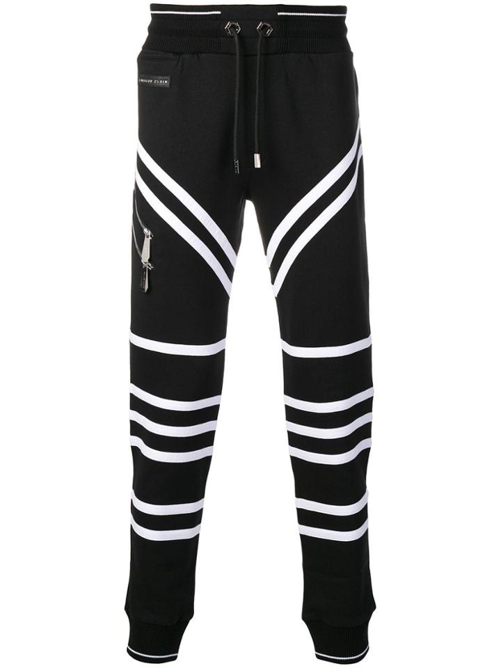 Philipp Plein Striped Track Pants - Black