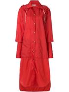 Marni Extended Cuff Raincoat - Red