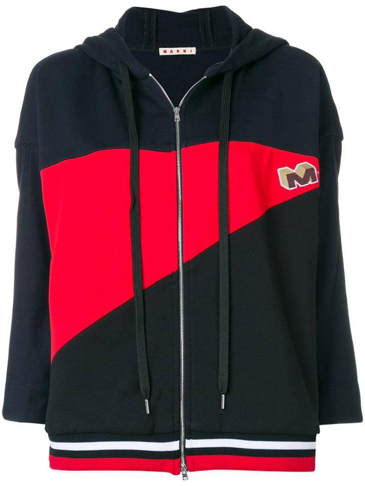 Marni Colourblock Hoodie - Blue