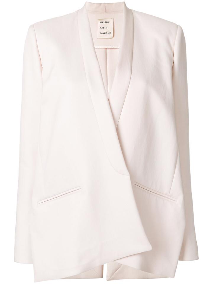 Maison Rabih Kayrouz Classic Fitted Blazer - Pink & Purple