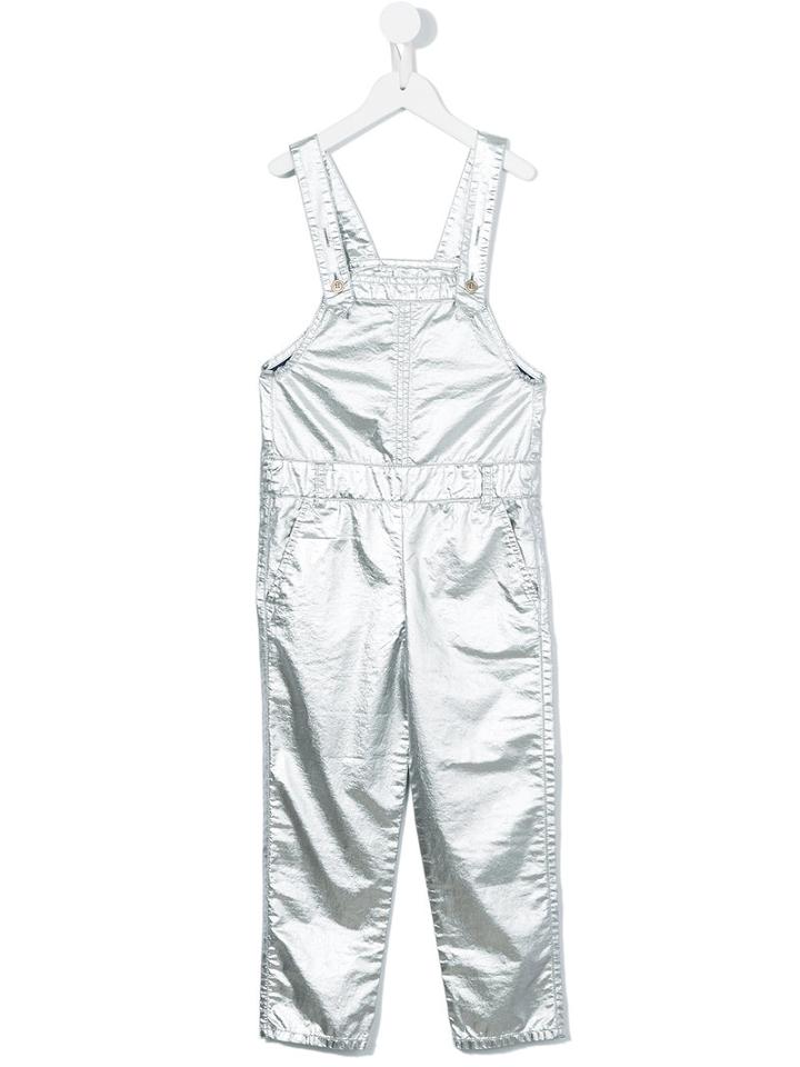 Maan - Metallic (grey) Dungarees - Kids - Cotton - 6 Yrs