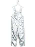 Maan - Metallic (grey) Dungarees - Kids - Cotton - 6 Yrs