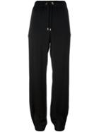 Lanvin Tapered Track Pants, Women's, Size: 36, Black, Acetate/viscose