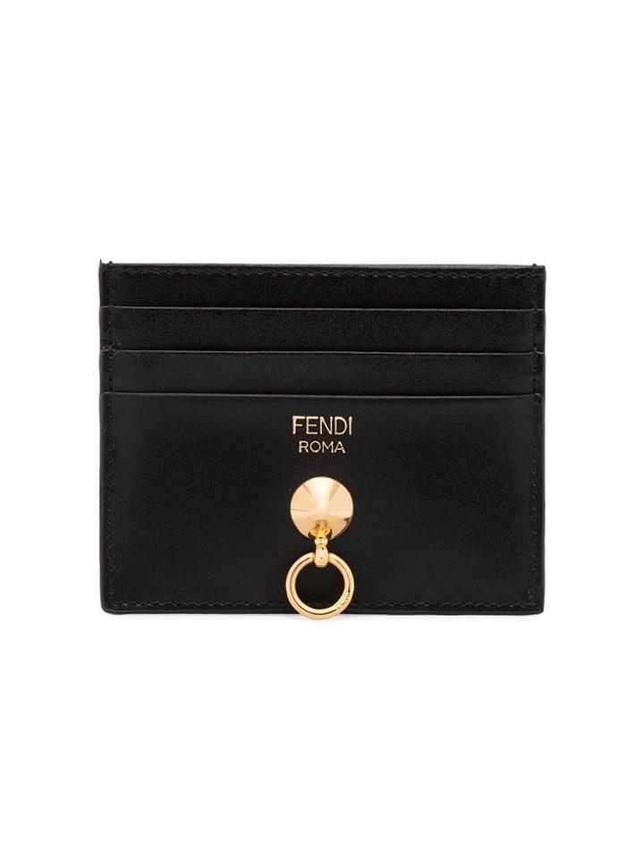 Fendi Studded Cardholder - Black