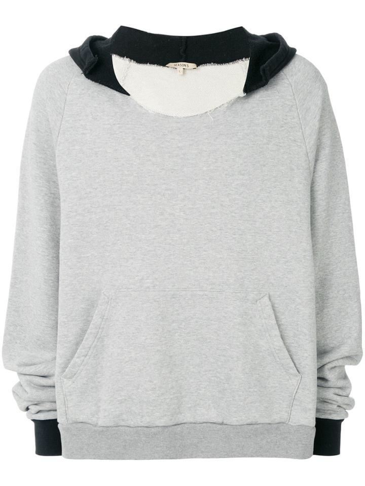 Yeezy Distressed Oversized Hoodie - Grey