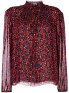 Diane Von Furstenberg 'aleni' Blouse, Women's, Size: 8, Red, Silk/polyester
