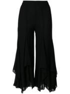 Michael Michael Kors Chiffon Godet Trousers - Black