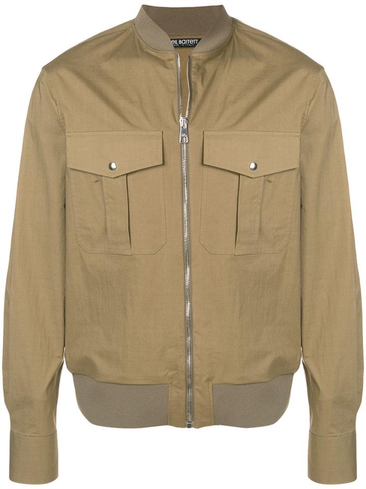 Neil Barrett Plain Bomber Jacket - Green
