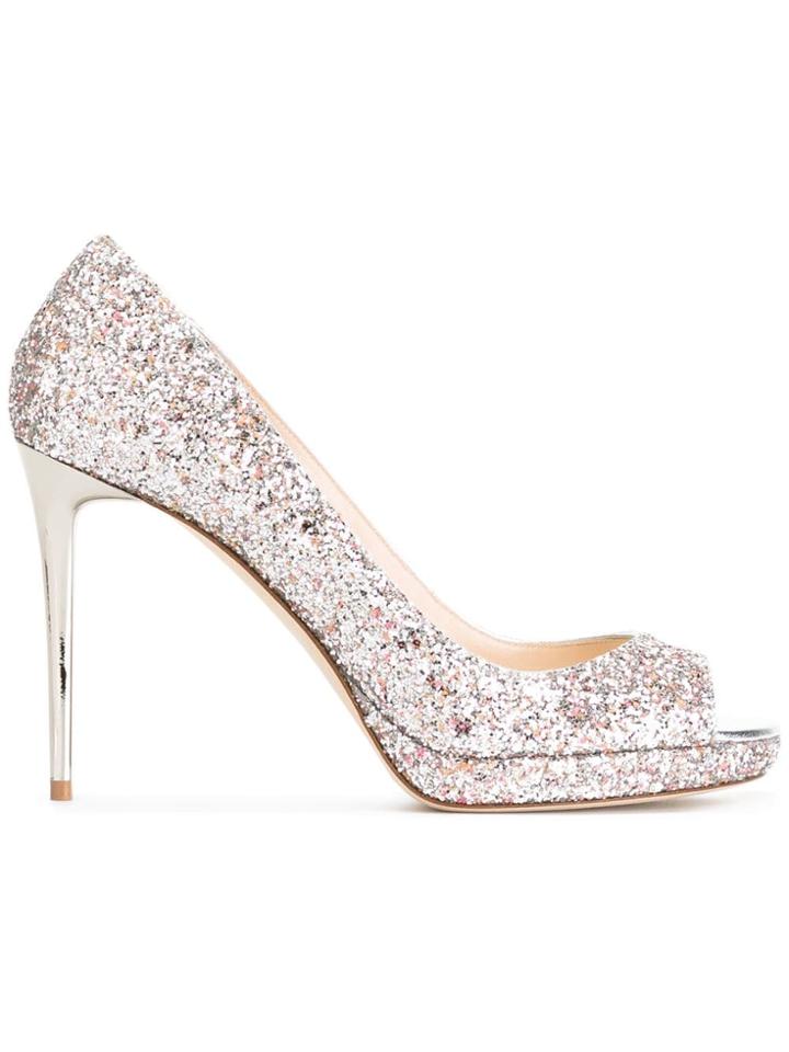Jimmy Choo Luna 100 Glitter Pumps - Pink