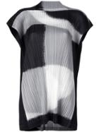 Pleats Please By Issey Miyake Pleated T-shirt, Women's, Size: Iii, Black, Polyester