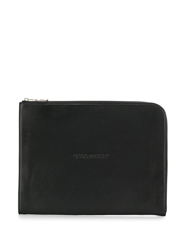 Off-white For Work Folder Bag - Black