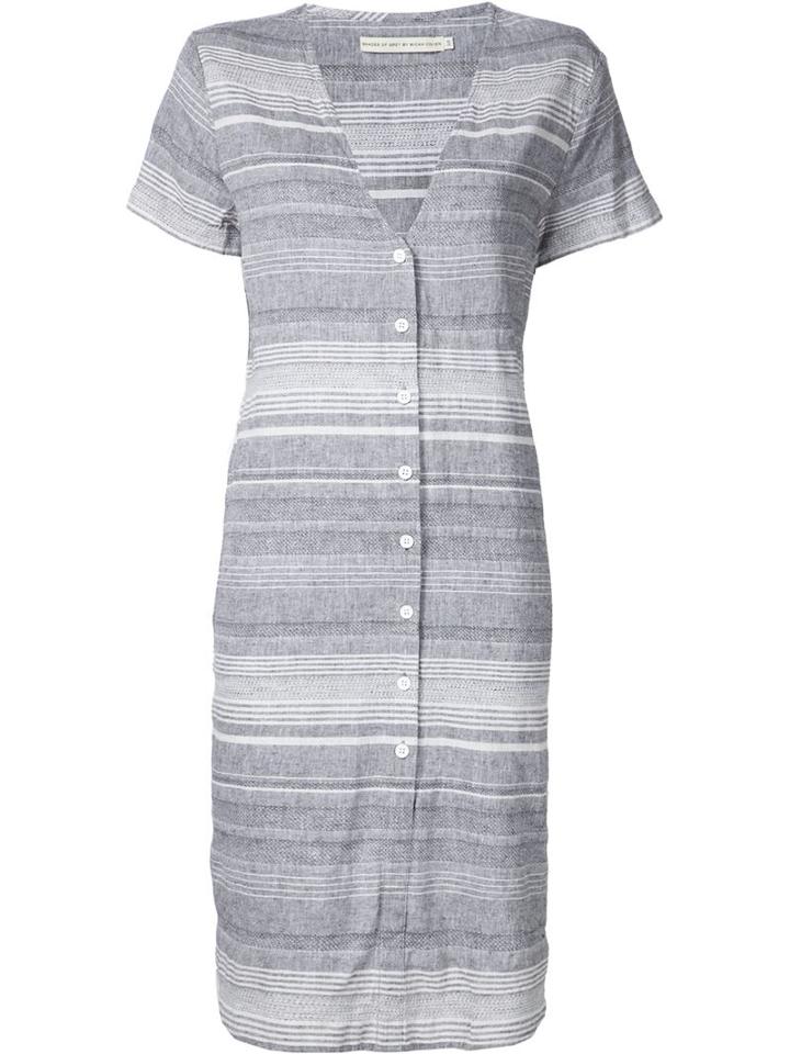 Shades Of Grey By Micah Cohen Striped Shirt Dress