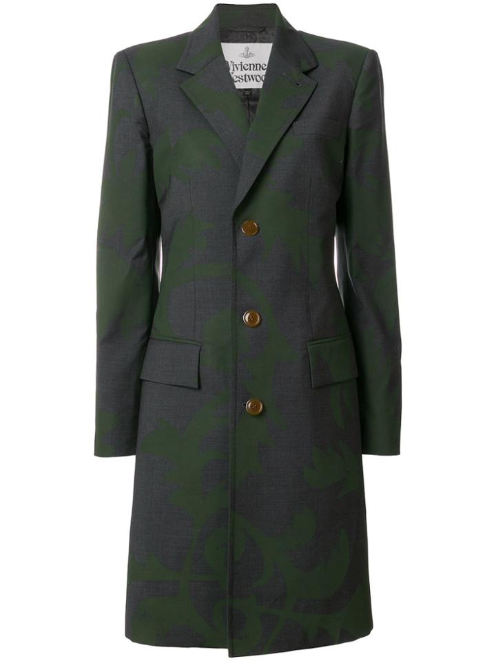 Vivienne Westwood Brocade Style Printed Coat - Grey