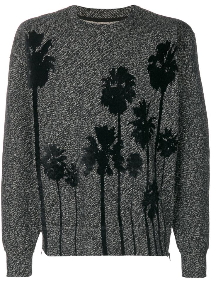 Christian Pellizzari Palm Tree Motif Jumper - Black