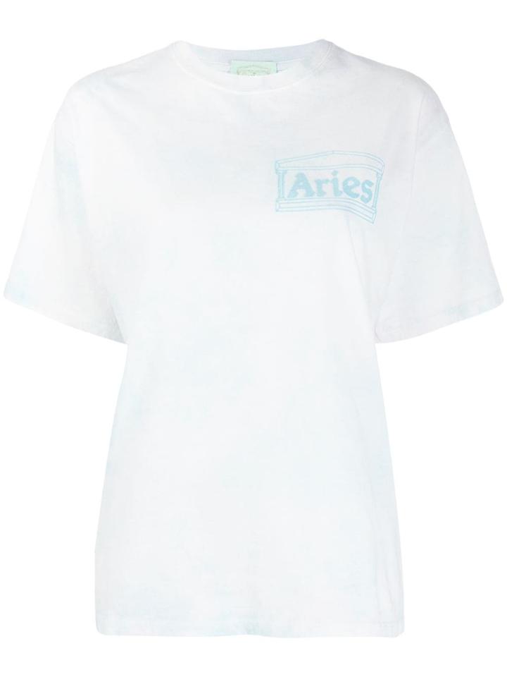 Aries Tie-dye Print T-shirt - White