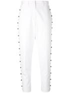 No21 Stud Trim Trousers - White