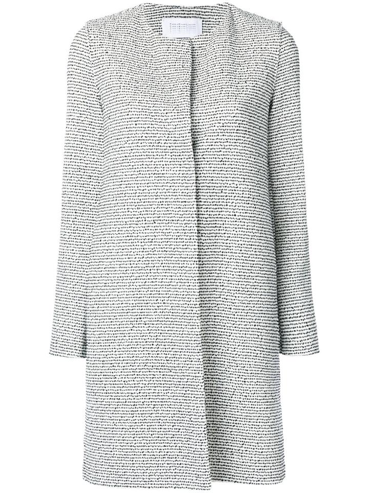 Harris Wharf London Collarless Midi Coat - White