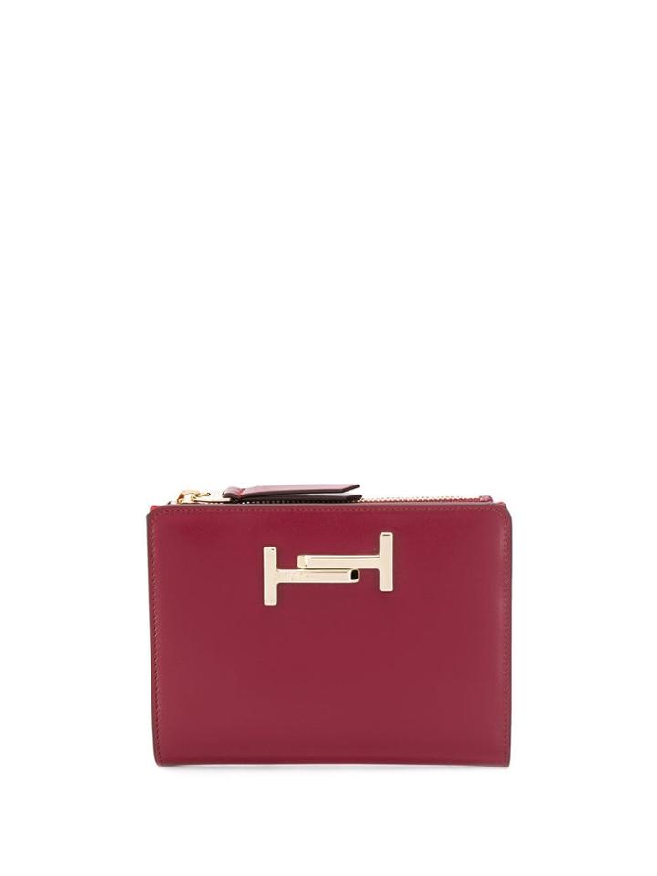 Tod's Logo-plaque Passport Holder - Red
