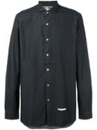 Dnl Cut-away Collar Shirt, Men's, Size: 40, Black, Cotton/polyamide