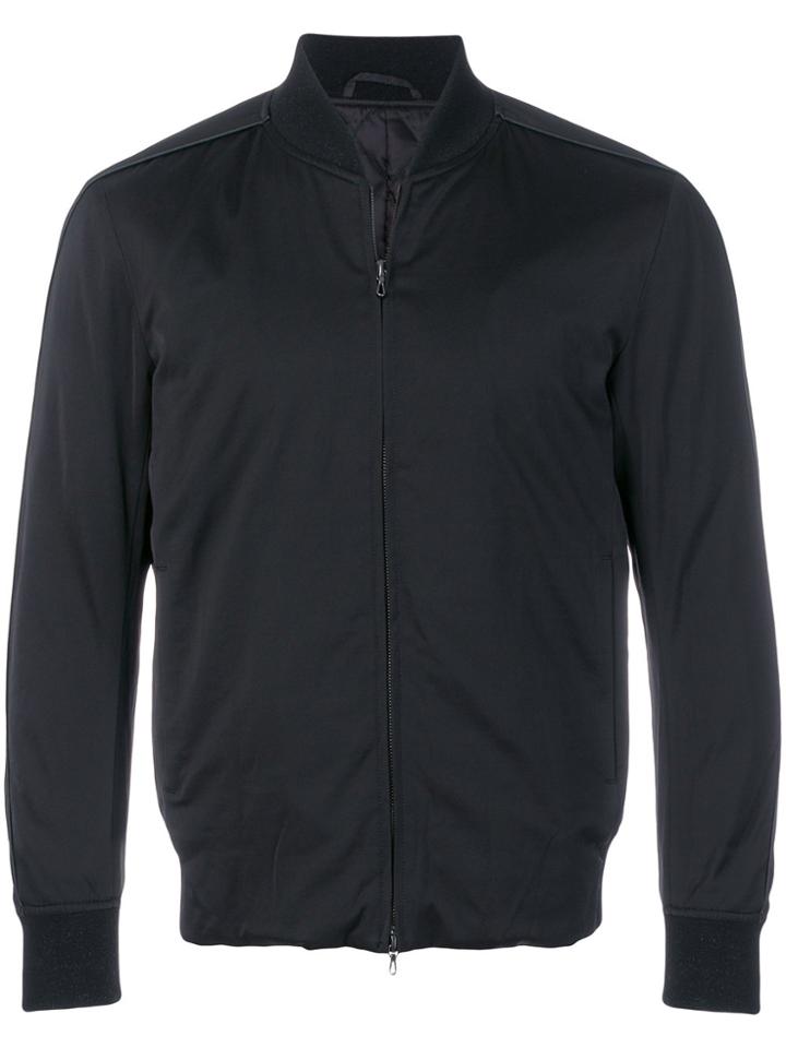 Attachment Zip Up Bomber Jacket - Black