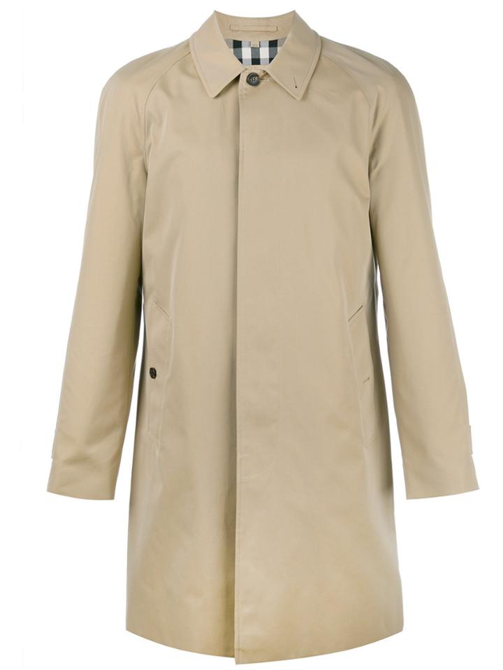 Burberry Long Gabardine Car Coat - Nude & Neutrals