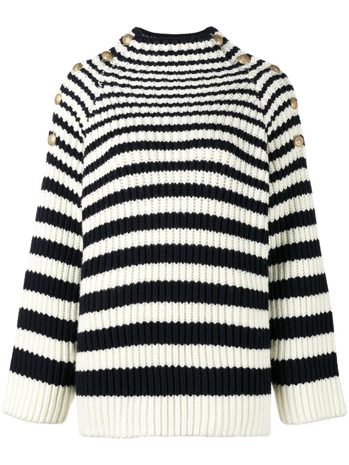 Alberta Ferretti Long Sleeve Striped Jumper - Blue
