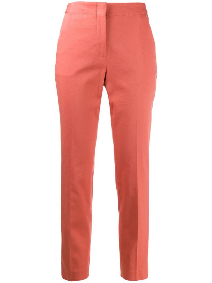 Peserico Textured Cropped Trousers - Orange