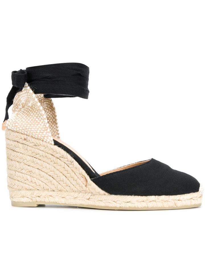 Castañer Canela Wedge Heel Espadrilles - Black