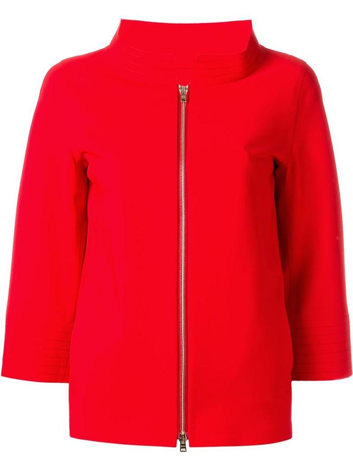Herno Three-quarters Sleeve Jacket, Women's, Size: 38, Red, Polyamide/spandex/elastane
