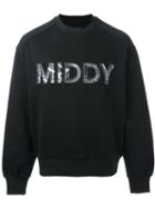 Juun.j Embroidered 'middy' Logo Sweatshirt, Men's, Size: 50, Black, Cotton