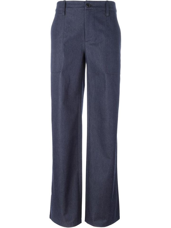 Société Anonyme Wide Leg Trousers, Women's, Size: 40, Blue, Cotton