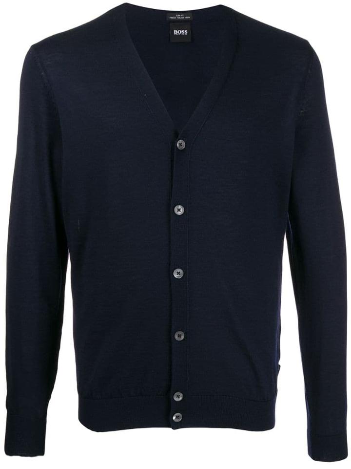 Boss Hugo Boss Fine Knit Cardigan - Blue