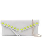 Contrast Stitch Clutch - Women - Leather/rubber - One Size, Grey, Leather/rubber, Borbonese