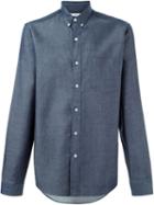 Ami Alexandre Mattiussi Button Down Collar Shirt, Men's, Size: 43, Blue, Cotton/lyocell