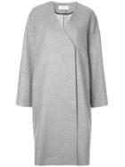 Cyclas V-neck Oversized Coat - Grey
