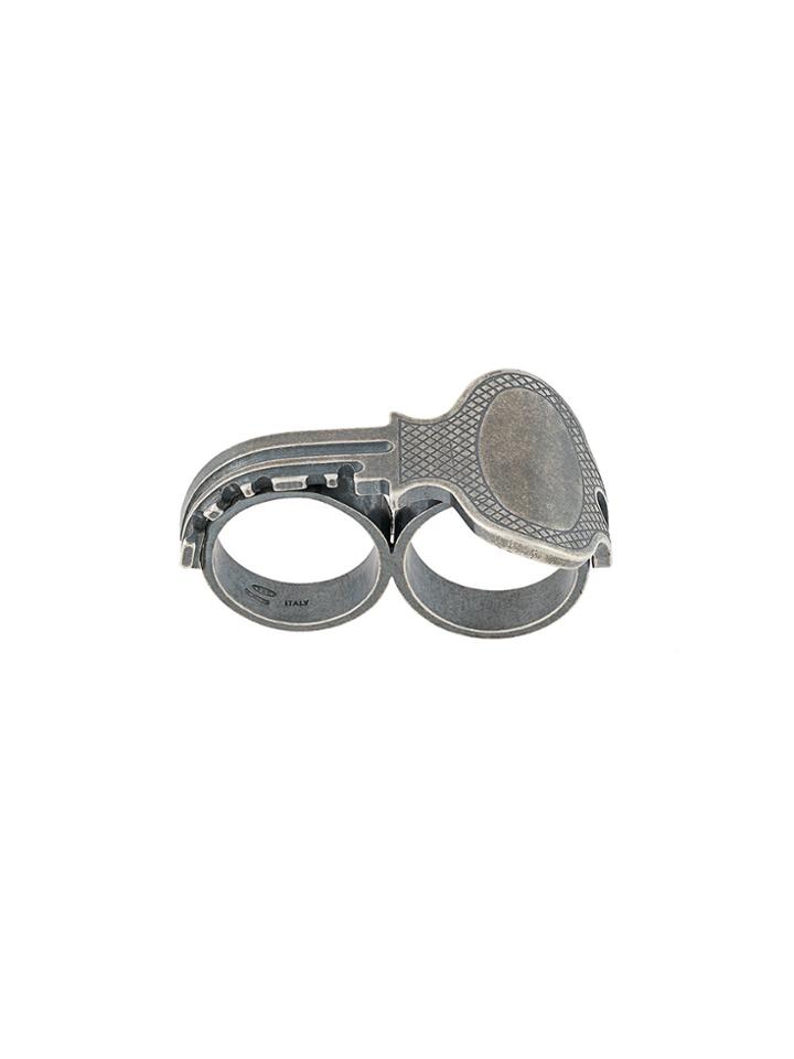 Ann Demeulemeester Key Double Ring - Metallic