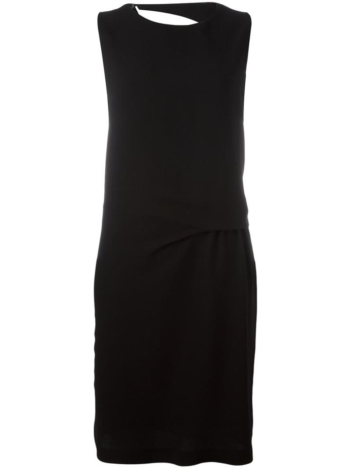 8pm Slit Back Dress, Women's, Size: Small, Black, Polyester/viscose