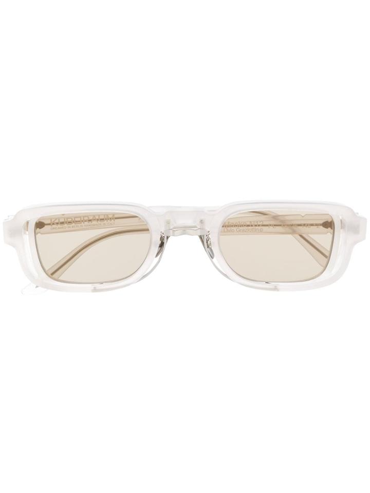Kuboraum Rectangular-frame Sunglasses - White