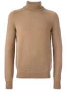 Saint Laurent Classic Turtleneck Sweater, Men's, Size: Medium, Nude/neutrals, Camel Hair