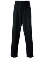 Thom Browne Satin Stripe Trousers - Black