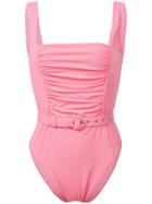 Nicholas Ruched Panel One Piece - Pink