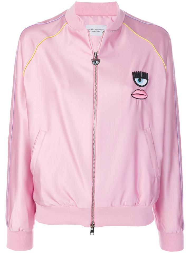 Chiara Ferragni Bad Girl Bomber Jacket - Pink & Purple