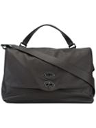 Zanellato Flap Closure Tote Bag, Men's, Brown, Leather